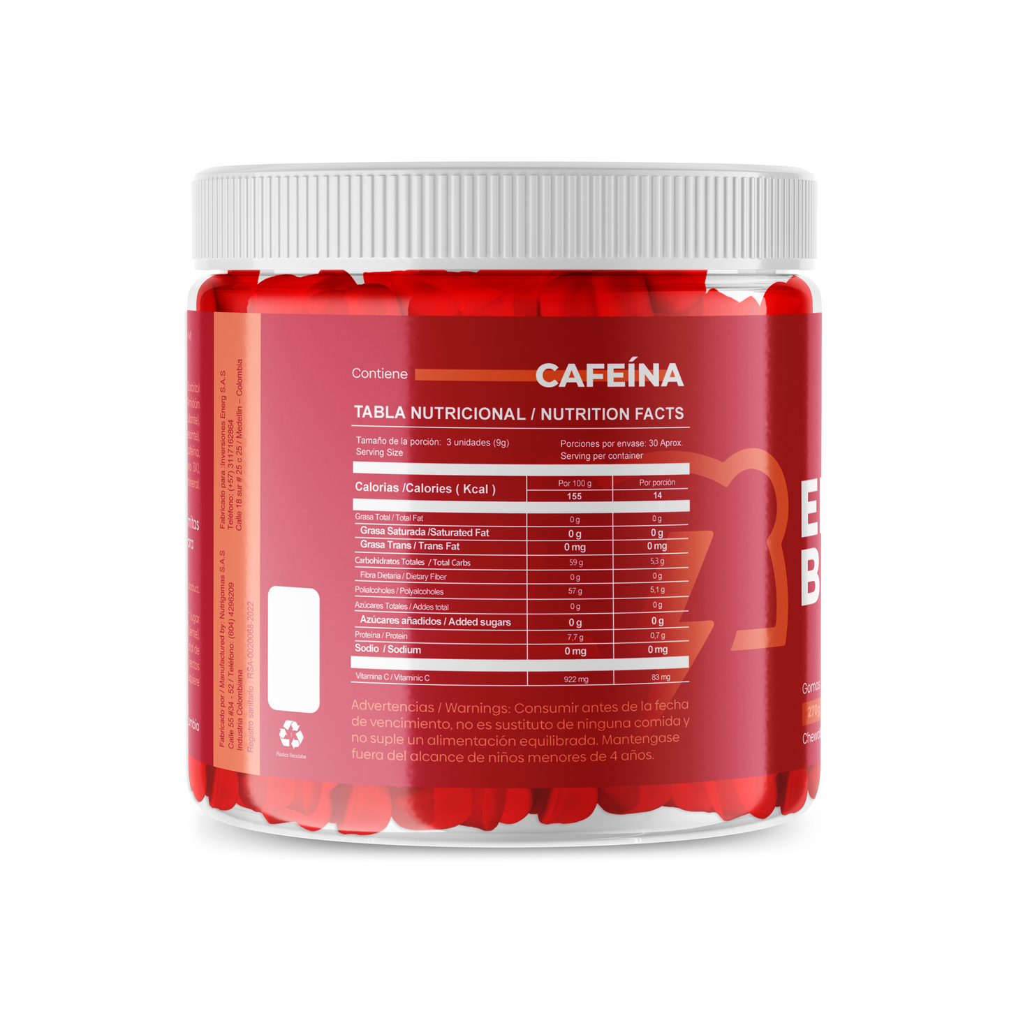 ENERGIZANTE NATURAL EN GOMAS